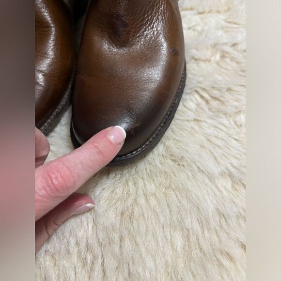 Frye Grey Phillip Harness Short Leather Boots in Brown Size 6.5 - Picture 7 of 14